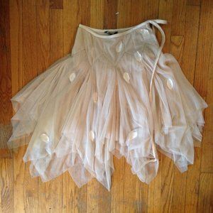 Peach Tulle Mesh ballerina skirt fairy